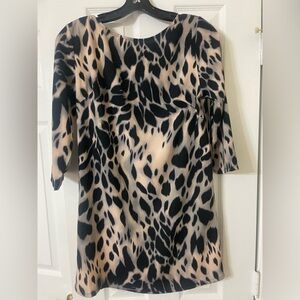 Tyche Black and Cream Abstract Print Blouse